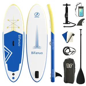 LHBcraft Inflatable Stand Up Paddle Board, Stand-up paddleboarding,  Paddleboard set with Pump, Aluminum Paddle, Repair Kit, Foot Leash, Fin and Backpack, Non-Slip Deck for All Skill Levels,Christmas gift