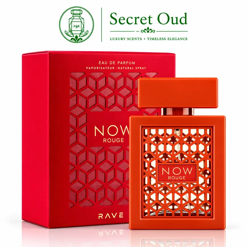 Lattafa RAVE NOW ROUGE Unisex EDP Perfume, 3.4oz(100ml) - Aromatic Woody Fragrance with Herbal Balsam, Iris Resins, Woody & Earthy Base