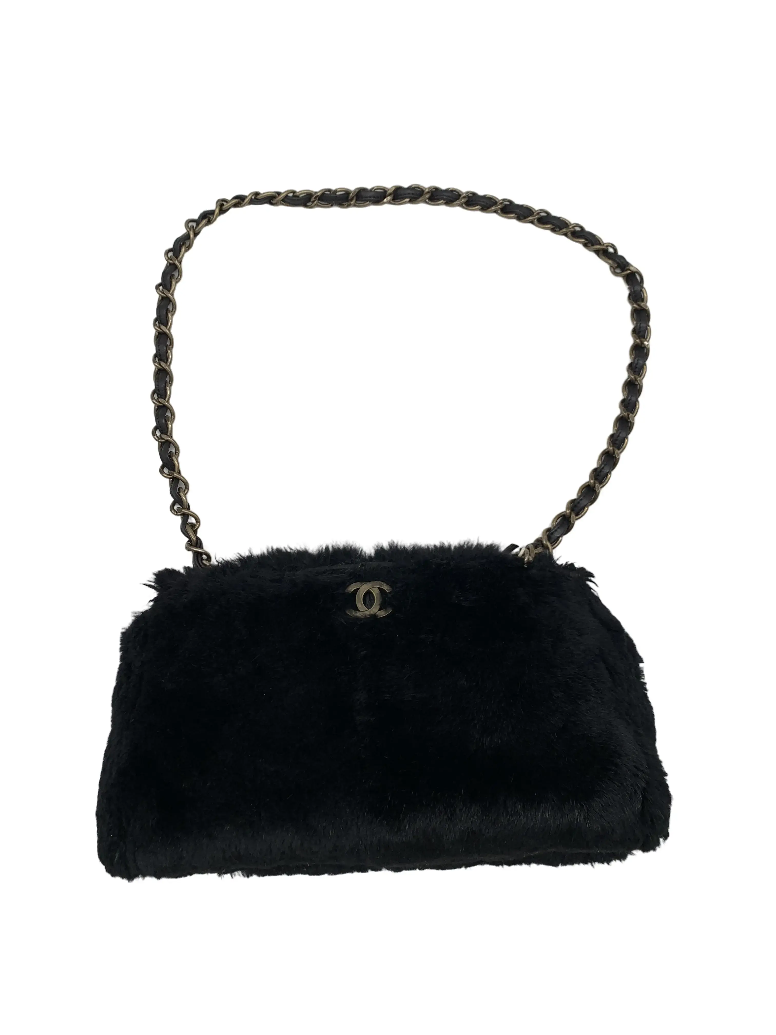 Pre-owned CHANEL Furry Chain Shoulder Bag/WJ07208848/8848