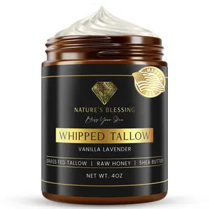 Anti-Aging Beef Tallow Cream Infused w/ Honey, Shea Butter, Collagen -Hydrate, Moisture, Repair