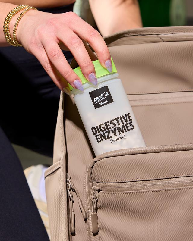 GHOST Basics Digestive Enzymes Supplement for Men & Women - Multi-Enzymes, Probiotics & Prebiotics for Supporting Digestion & Gut Health - Vegan Friendly - 90 Veggie Capsules