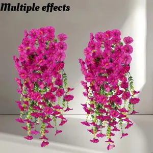 Outdoor artificial flower vines, realistic hanging artificial flowers, decorative Floral Kitchen Decor, suitable for weddings, homes, hotels, offices, weddings, parties, home gardens, porches, cottages, courtyard decoration