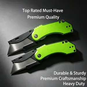 Outdoor Folding Craft Knife with Detachable Blade, Portable Carving Utility Knife, Wallpaper Cutting Tool, Multiple Colors Office Knife
