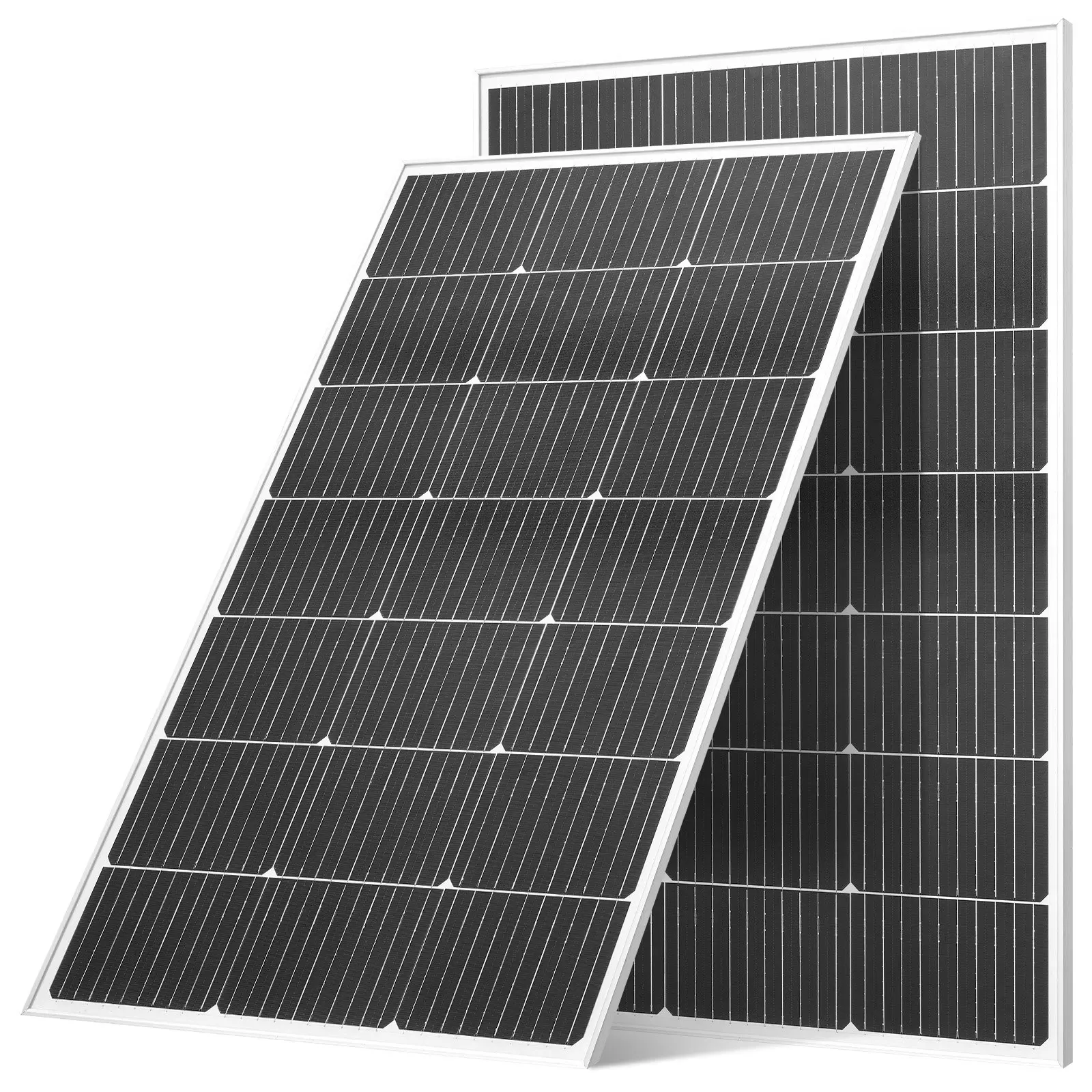 VEVOR 2PCS 100W Monocrystalline Silicon Solar Panels, 23% High-Efficiency Mono PV Modules with Tempered Glass, Stable MC4 Output, Aluminum Frame, IP65 Waterproof for Boats, RVs, Farms, Cabins Off-Grid Use
