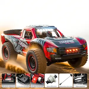 JJRC 1:14 Scale High-speed motor 4WD All-Terrain Remote Control Truck — 40 km/h, Metal Drivetrain, Dynamic Suspension, and Tri-Mode LED Lights | Adult RC Car | High-Speed ​​Off-Road Racing Car Children's Toy Brushless Rc Car Rc Drift Car