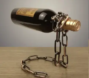 Floating Wine Bottle Holder Metalic Material