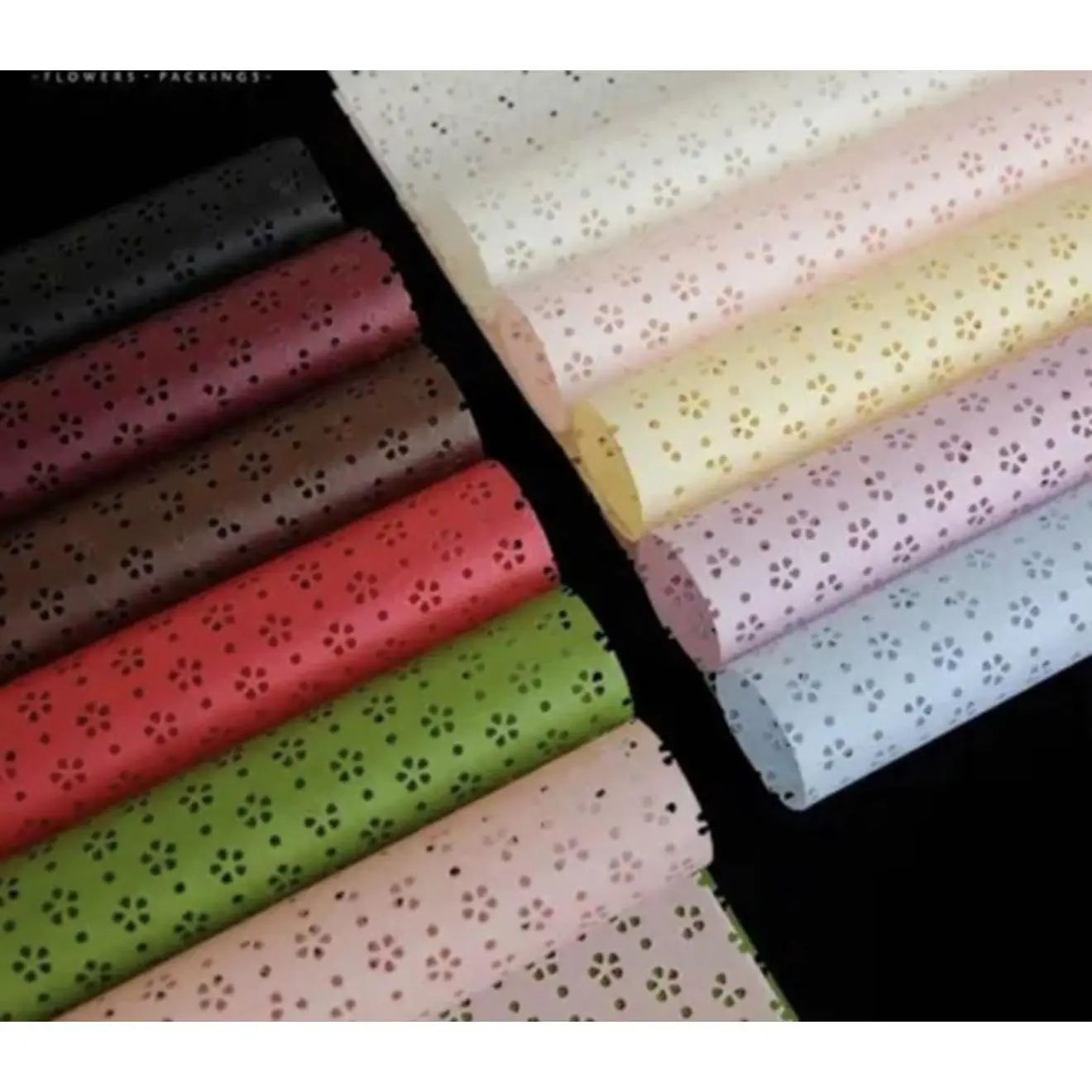 Picado Wrapping Paper  10 Pcs Each Pack in White Pink Yellow Blue Black Lilac Red Brown Burgundy Fiuchsa Colors