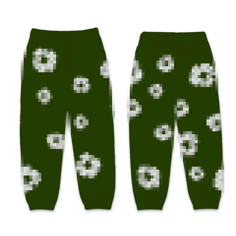 Dark green pants (white floral wreath)