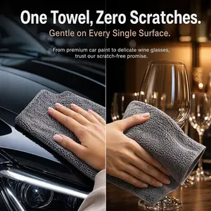 5M/Roll Hand-Tear Microfiber Cleaning Cloths (20Pcs), Reusable Super Absorbent Streak-Free Towels for Car Detailing & Household