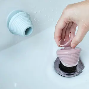 1pc Universal Bathroom Bathtub & Kitchen Sink Drain Plug with Suction Cup - Leak-Proof Plastic Drain Stopper for Floor Drains, Dishwasher, and Sinks, Easy Installation, Durable & Flexible Design, Bathroom Drain Stopper, Sink Drainage Solution,