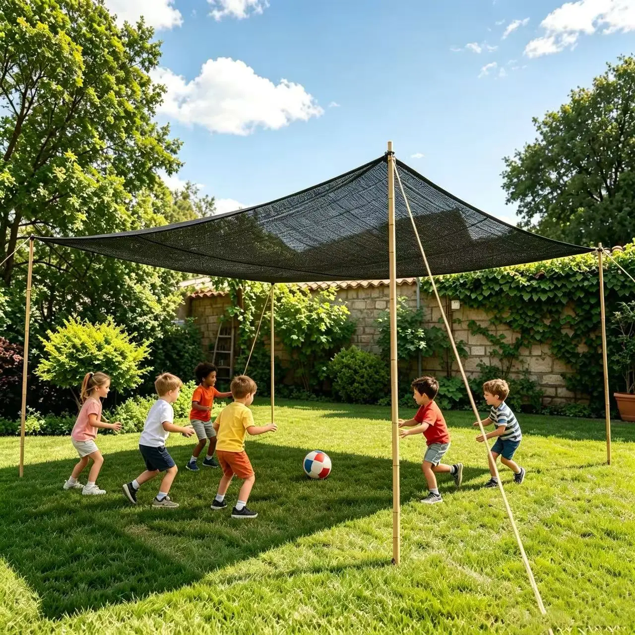 10×13 ft Black Breathable Sunshade Net with Edge Buttons, Home Supplies Rain Cloth for Farm Animals & Greenhouses reinforce rivet
