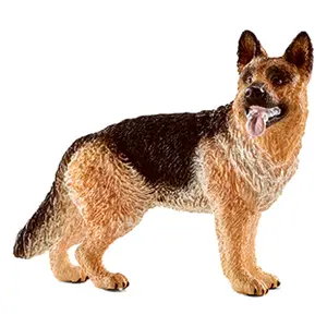 212 MAIN Schleich 16831 Hand-Crafted Hand-Painted Plastic Female German Shepherd Figurine - Realistic Look Nature-Inspired Pet Supply Decor Ornament, Brown