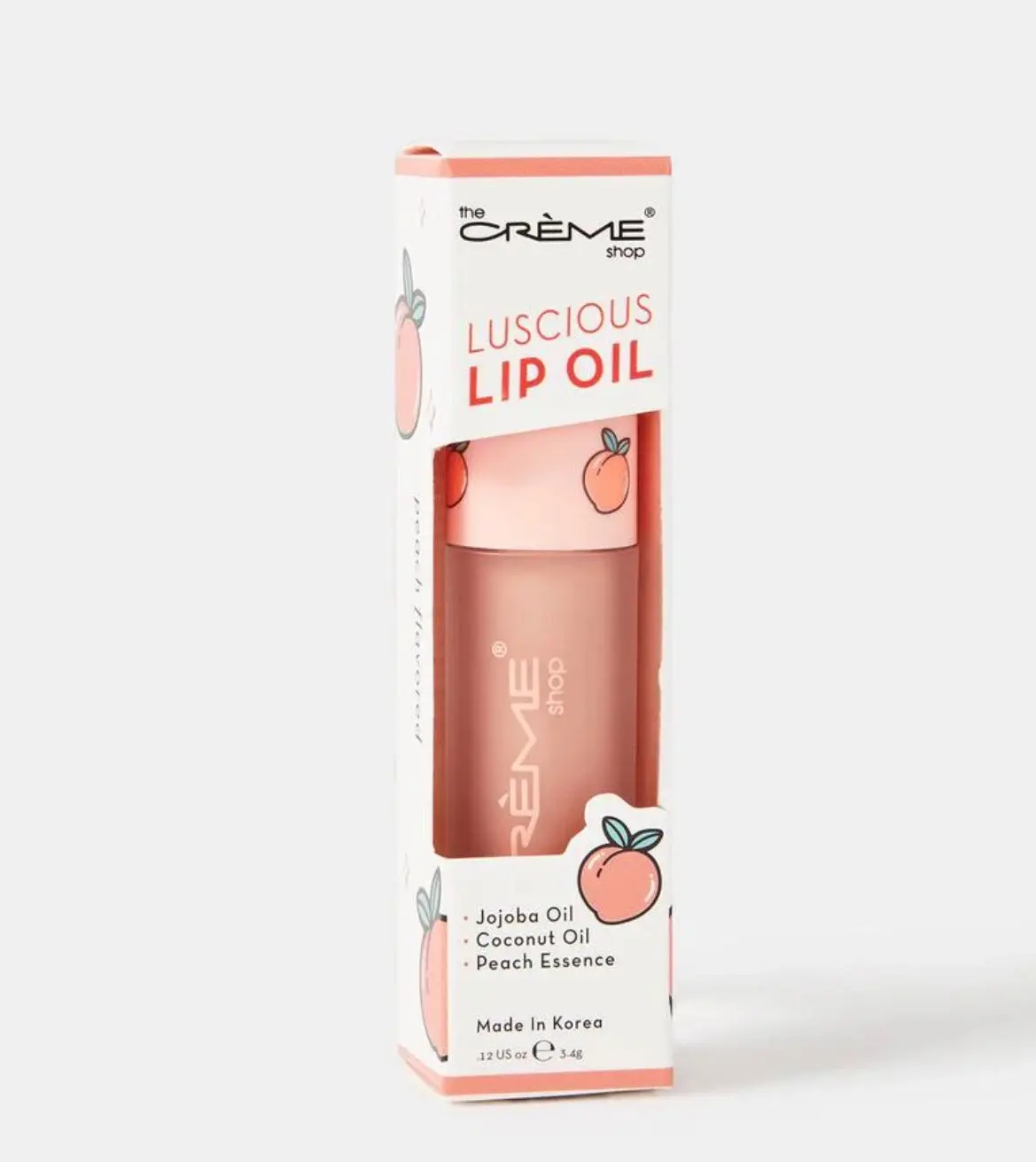 The Creme Shop Luscious Lip Oil - Peach Cobbler- NEW IN BOX