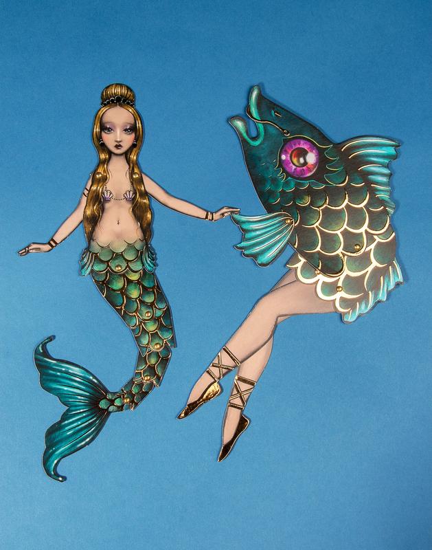 "The Mermaid Sisters" Paper Doll Kit