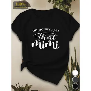 New[100% Cotton] 'Oh Honey I Am That Mimi' Women'S Classic T-Shirt – Short Sleeves, Effortlessly Chic Look Golf Gift T-Shirt For Men And Women