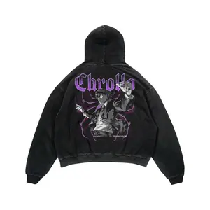 Chrollo Vintage Hoodie | Hunter x Hunter Graphic Anime Hoodie Streetwear Oversized Vintage Fit, Gift For Fan Anime