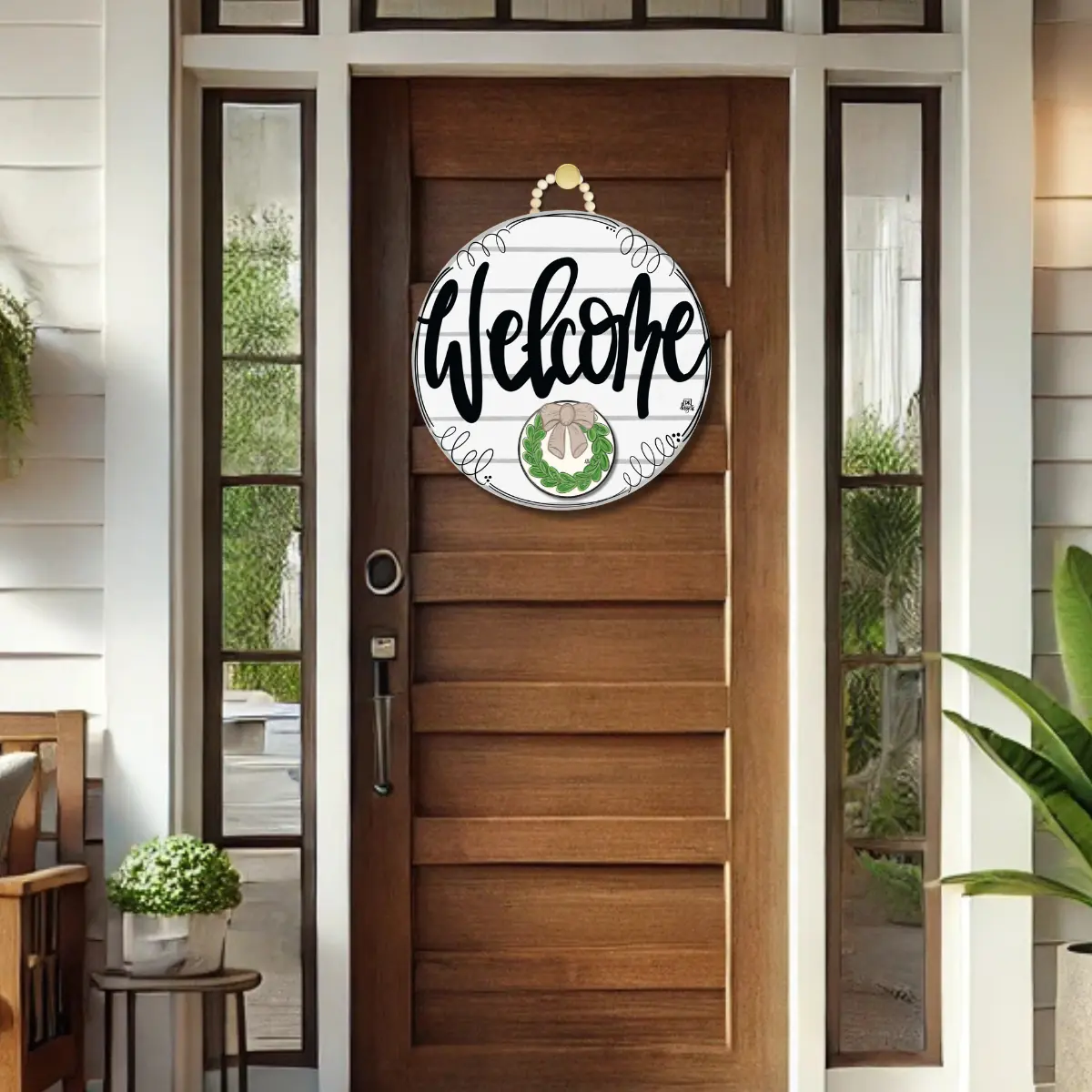 DK Shiplap "Welcome" with room for a mini Door Hanger