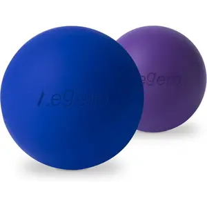 KTINEIC Massage Lacrosse Balls for Myofascial Release,Deep Tissue Massage,Trigger Point Therapy and Foot Plantar Fasciitis,Muscle Soreness Massager Ball (2Pack,Deep Blue and Purple)