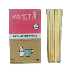 9.8" Giant Reed Straws - Perfect for Milkshakes and Tumblers Drinkware Bamboo
