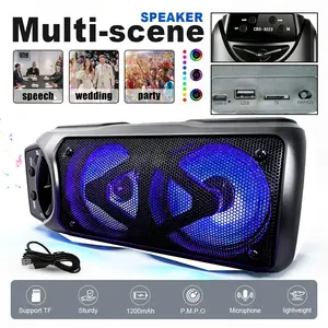 Professional Large Bluetooth Subwoofer, Wireless Subwoofer, Portable Design, PA Amplification with Enhanced Subwoofer, LED Lights, Recording Equipment In The Studio, Recommended Gift for Easter, Juneteenth And Father's Day