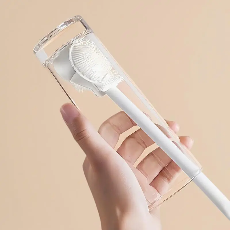 360 °   Silicone Bottle Cleaning Brush with Long Handle – Soft Bristle Cup Cleaner for Baby Bottles, Sports Bottles, Lids, Teapots, Bowls & Narrow Containers Bottlewasher