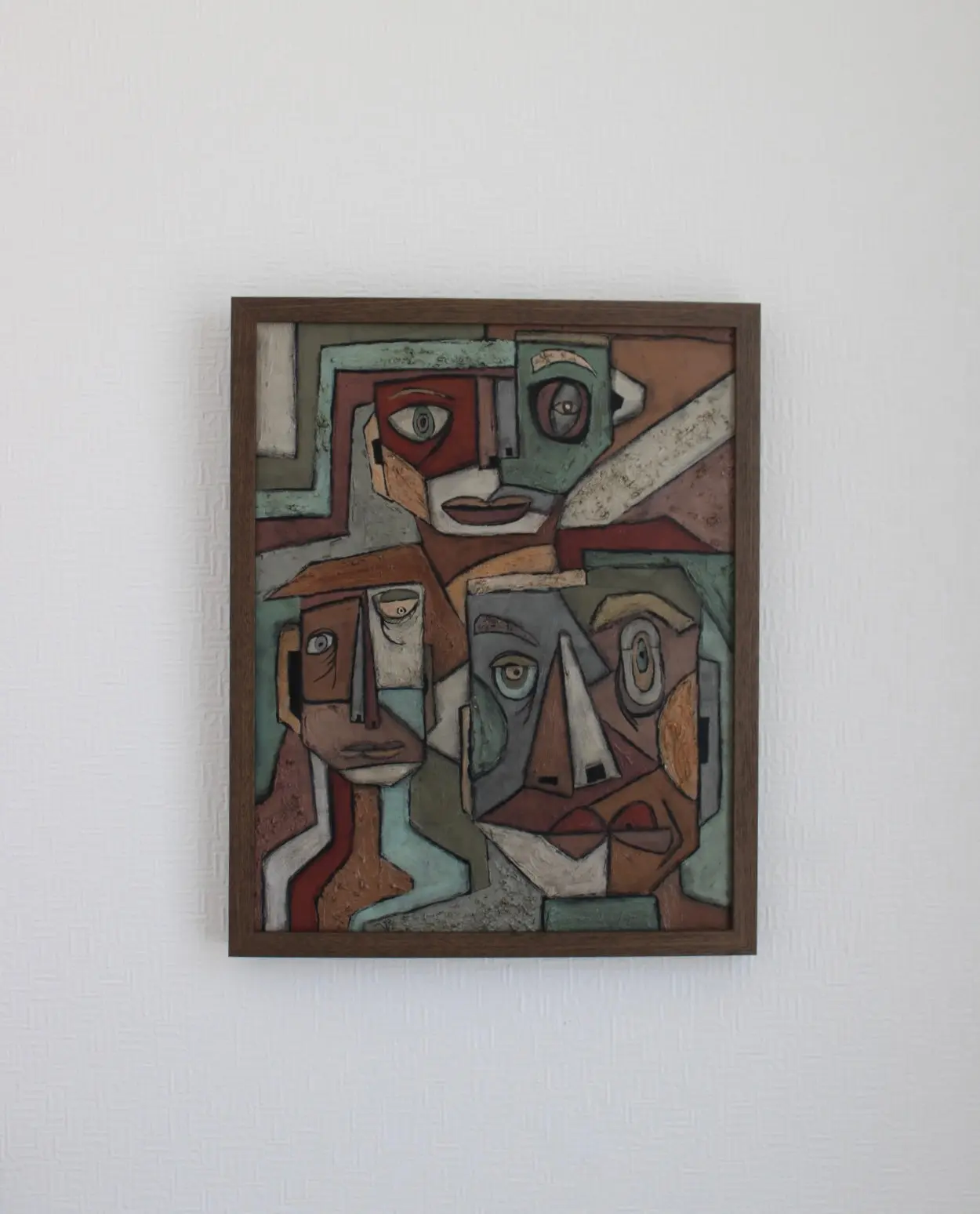 Angela Dickerson Four Faces Study Original Framed Artwork