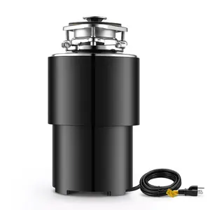 fathersdaygift VEVOR Food Waste Garbage Disposal, 3/4HP 1500RPM AC Motor, Continuous Feed Kitchen Sink Garbage Disposer, 3-Bolt Mount Food Waste Grinding System with Splash Guard Power Cord for Kitchens