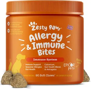 Dog Allergy Relief Chews, Dog Probiotics for Itchy Skin and Ears, Lamb, 120 chews