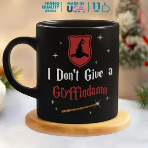 Judywin Talk - Funny Wizard House 11oz Ceramic Mug, I Dont Care, Snarky Ravencrap Hufflefudge Gryffindamn Slythersnark Quote, Sarcastic Magic Gift for Fantasy Nerds