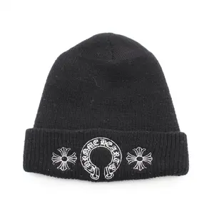 Pre-owned Chrome Hearts Wool Small Leather Goods Beanie