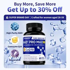 HIILEATHY NAD+ PRO MAX – Premium NAD+, CoQ10 & Resveratrol Blend | Anti-Aging, Breast & Hip Firming, Daily Vitality th Supplement