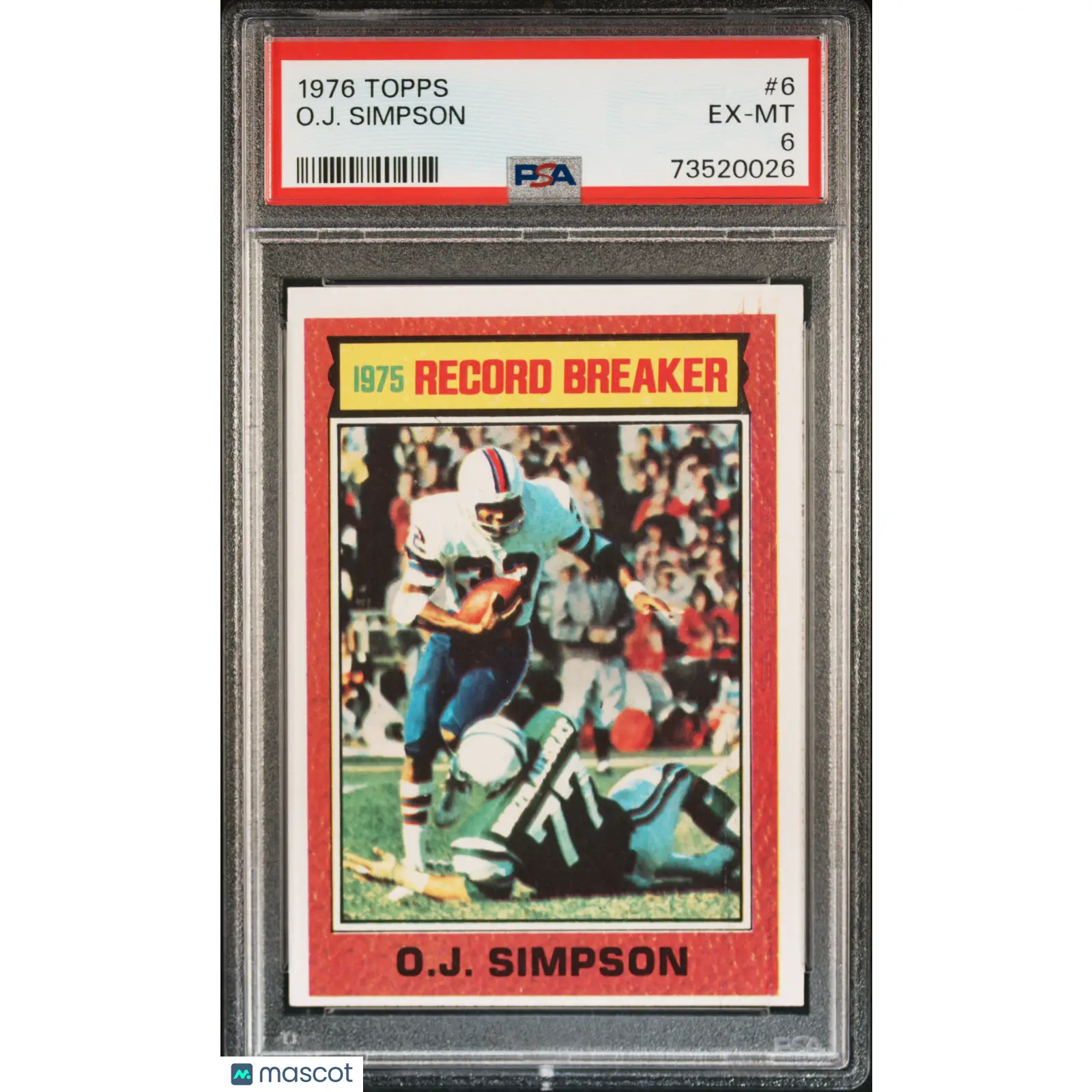 O.J. Simpson PSA 1976 Topps Football #6 6 73520026