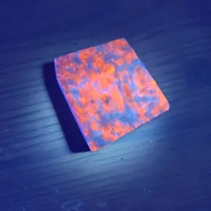 Hackmanite Piece - Vibrant Orange and Blue Coloration - Unique Mineral Specimen for Collectors