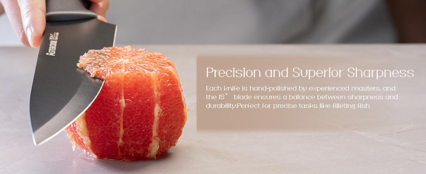 Astercook Kitchen Knife Set with Block, 17 PCS High Carbon Stainless Steel Sharp Serrated Steak Knives Set, Chef Knives, Bread Knife, knives set Astercook Kitchen Knife Set with Block, 17 PCS High Carbon Stainless Steel Sharp Serrated Steak Knives Set, Chef Knives, Bread Knife, knives set