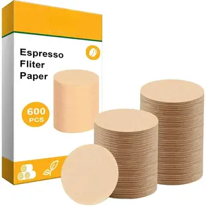 600pcs Espresso Filter Paper for Ninja Luxe Cafe Accessories Breville Espresso Machine Accessories, Portafilter Filter Disposable Puck Screen for Breville Coffee Maker, 54mm