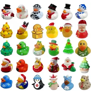 26 Pcs christmas rubber mini ducks baby bath squishy squeezy squishies pool party favors toys graduation rubber ducks 2026 little duckies