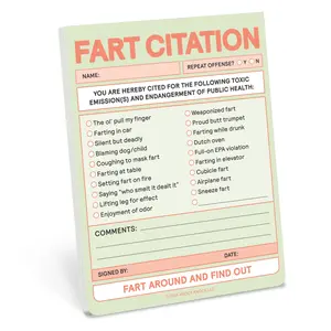 Fart Citation Nifty Note Pad Fart Citation Nifty Note Pad