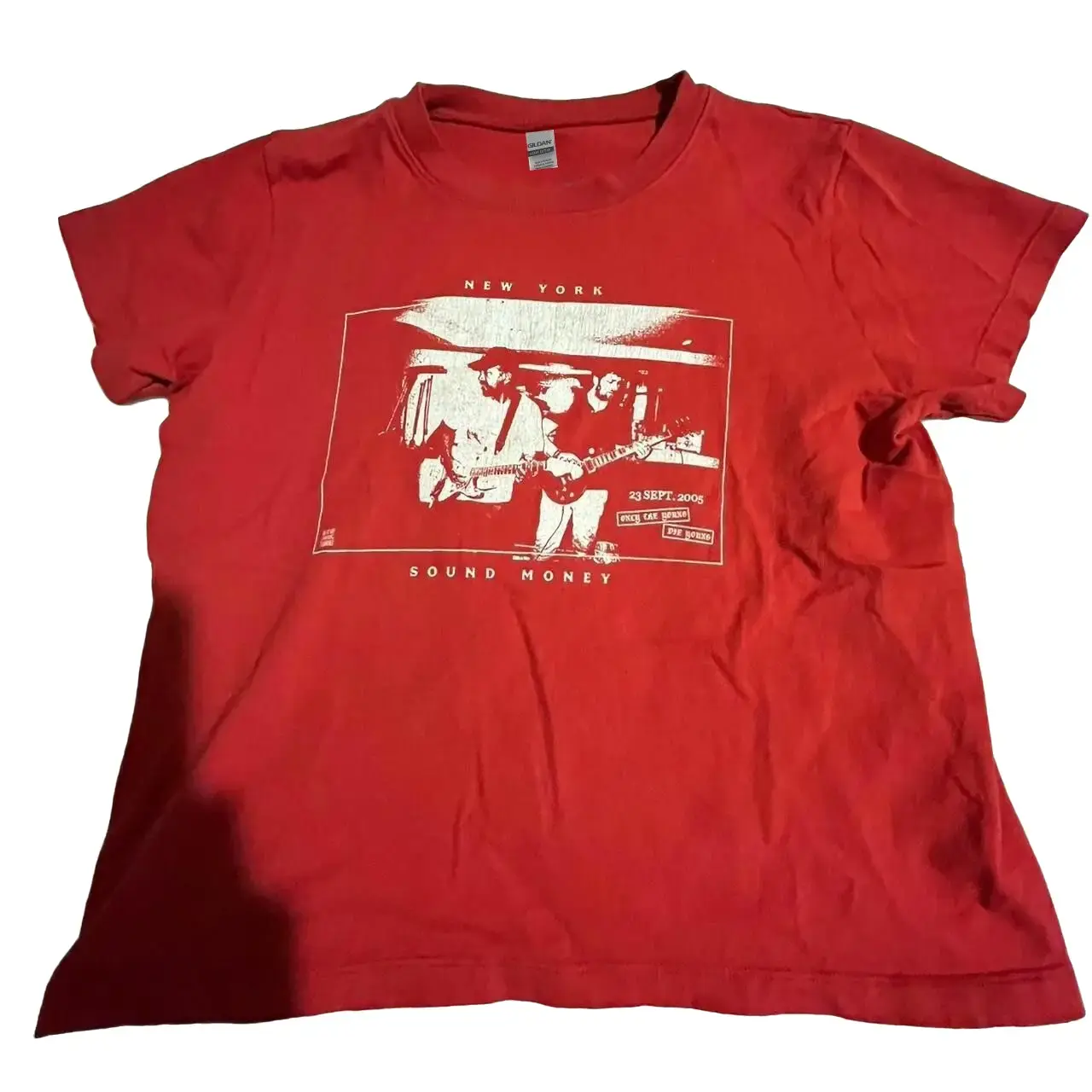 Gildan x Newyork Sound Money Unisex Size S-5XL Red T-shirt Top Shortsleeve Tshirt Womenswear Underwear