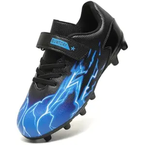 Boys Girls Soccer Cleats Kids Firm Ground Athletic Outdoor Football Cleats Running & Training Youth Baseball Shoes