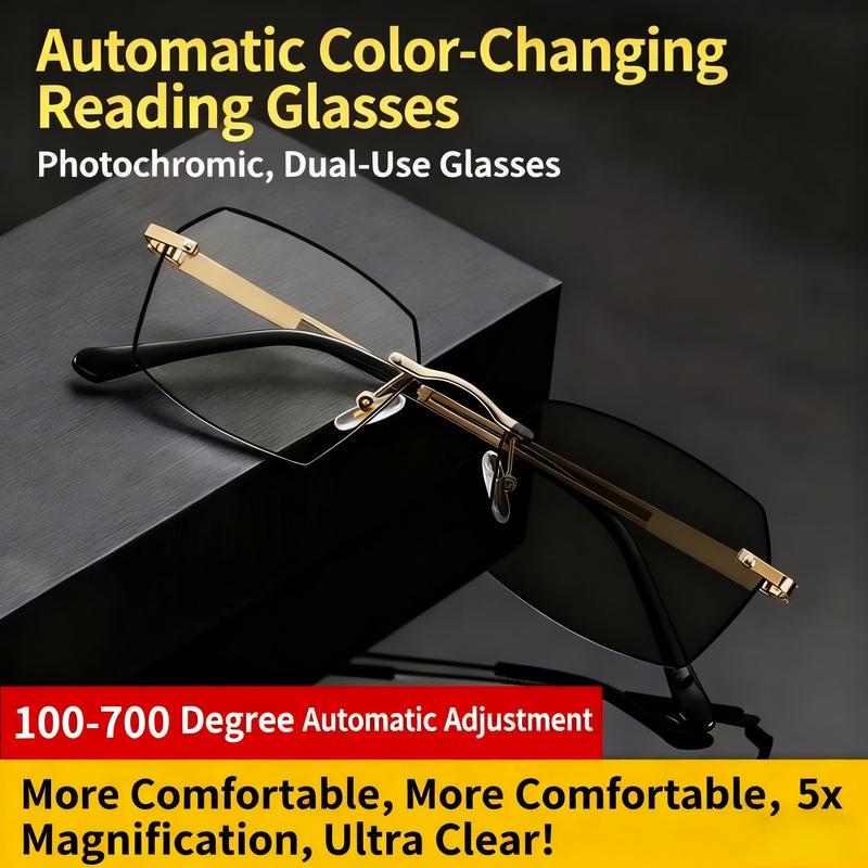 Presbyopia Glasses with Smart Auto-Zoom Feature Anti-Blue Light Protection for Computer TV Reading Comfortable Wear Soft Silicone Pads Polyresin