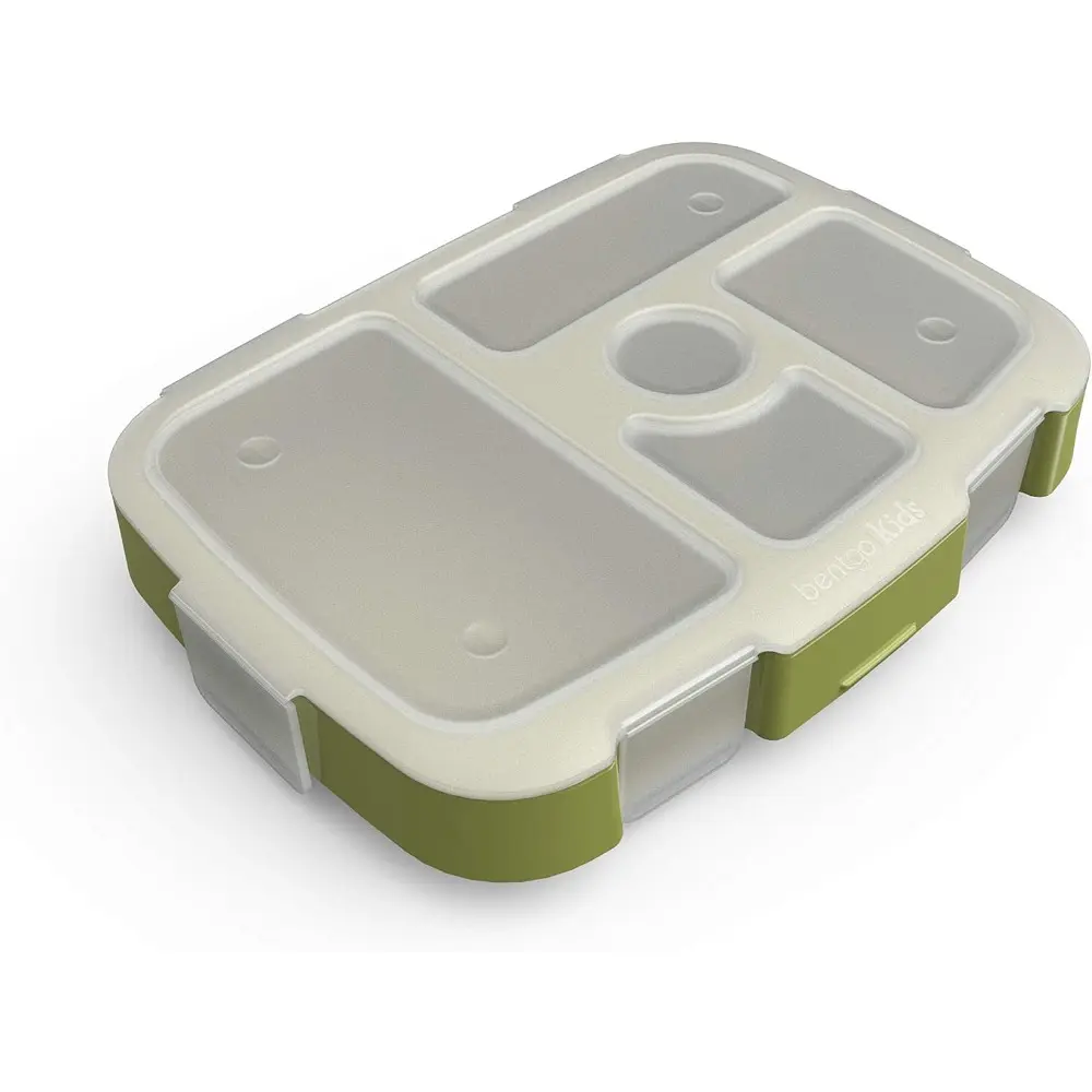 Camouflage Printed Kids 5-Compartment Lunch Box Tray with Transparent Lid - Reusable, BPA-Free Portioned Tableware Snack Container for Home, On-the-Go Healthy Meals
