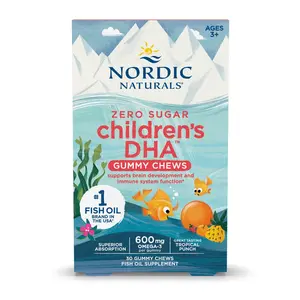 Nordic Naturals Children's DHA Gummies - Tasty Chewable Omega-3 Vitamin Supplements for Kids, 30 Ct