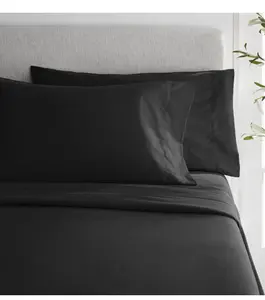 Cotton Blend Percale Fitted Sheet, Gray Twin/Twin XL, 300 Thread Count, Easy Care, Adult/Teen
