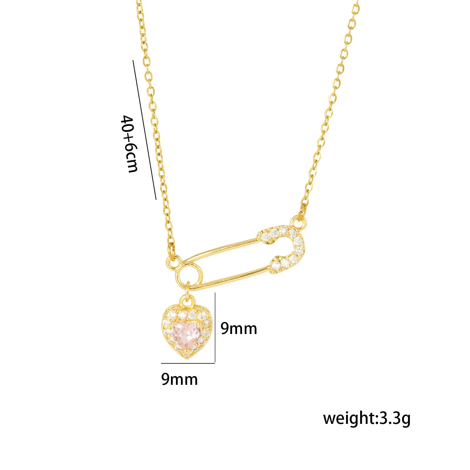 Trendy Hot Selling Titanium Steel Necklace for Women, Zircon Inlaid Copper Plated Pendant, Color Retaining Clavicle Chain Jewelry Trendy Hot Selling Titanium Steel Necklace for Women, Zircon Inlaid Copper Plated Pendant, Color Retaining Clavicle Chain Jewelry