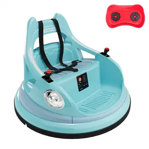 12V Kids Bumper Car, Toddler Ride On Bumping Car with Parental Remote, 2 Speed Levels & 2 Driving Modes, 360° Rotation, Anti-Collision Padding, LED Lights and Music, Electric Toy Car for Ages 1.5-6