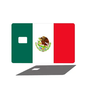 Mexico Flag Debit Card Skin/Sticker - High Quality Vinyl, Authentic Mexican Flag Design, Ideal for Personal Use