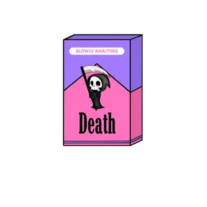 Death cigarette sticker