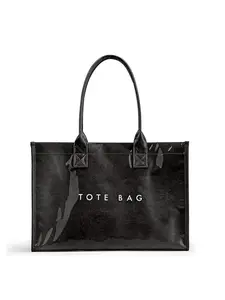 Vintage Dupont Letter Tote Bag, Casual Versatile Handbag, Minimalist Transparent Commute Backpack, Large Capacity Women's Bag