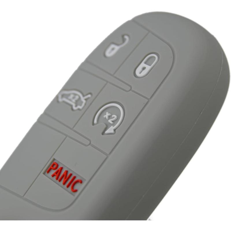 // Slash Silicone Key Fob Cover Case Protector for Dodge Charger Challenger SRT Hornet R/T Dart Durango Journey Replacement Remote Keyless 5 Buttons Key Fob Case Accessories