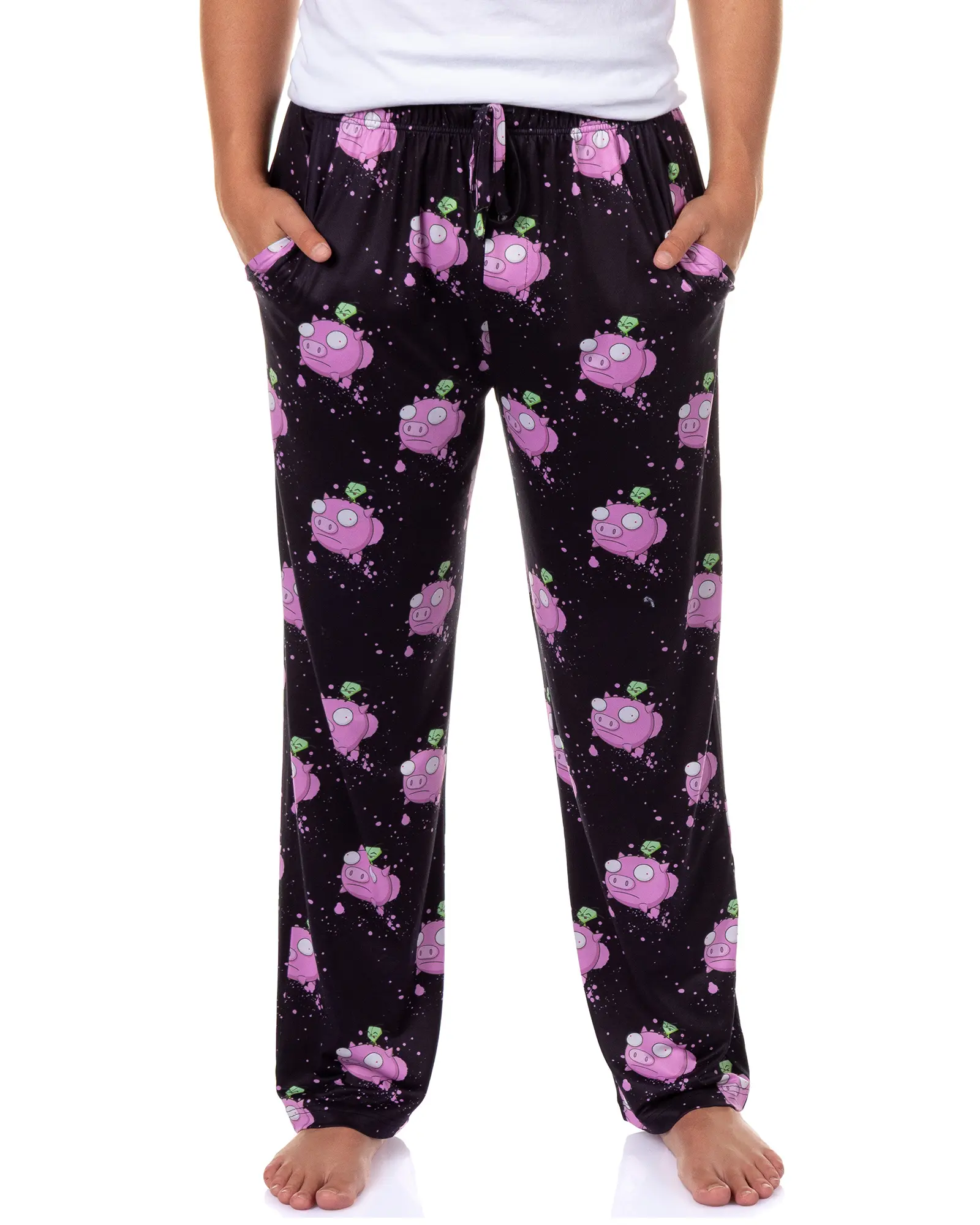 Invader Zim Pajamas Men's Flying Pigs Adult Lounge Sleep PJ Pants